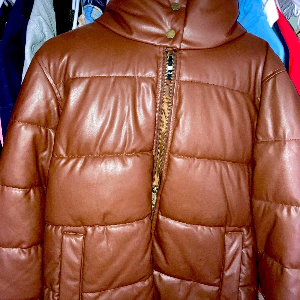 Pleather Coat. Never worn